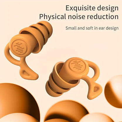 Silicone Noise-Canceling Earplugs for Sleeping - Reusable, Snore & Swimming Comfort, Quiet Night's Rest