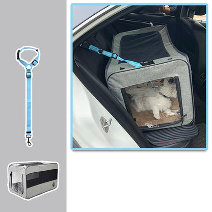 Pet Travel Carrier Bag Portable Pet Bag Folding Fabric Pet Carrier Travel Carrier Bag For Pet Cage With Locking Safety Zippers by Pet Zen