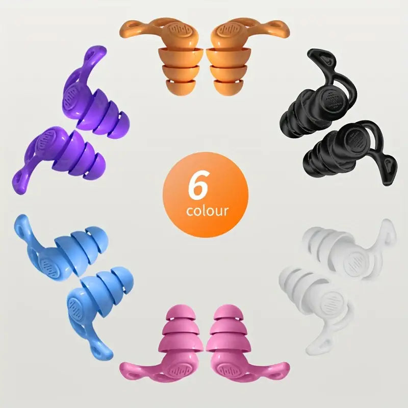 Silicone Noise-Canceling Earplugs for Sleeping - Reusable, Snore & Swimming Comfort, Quiet Night's Rest