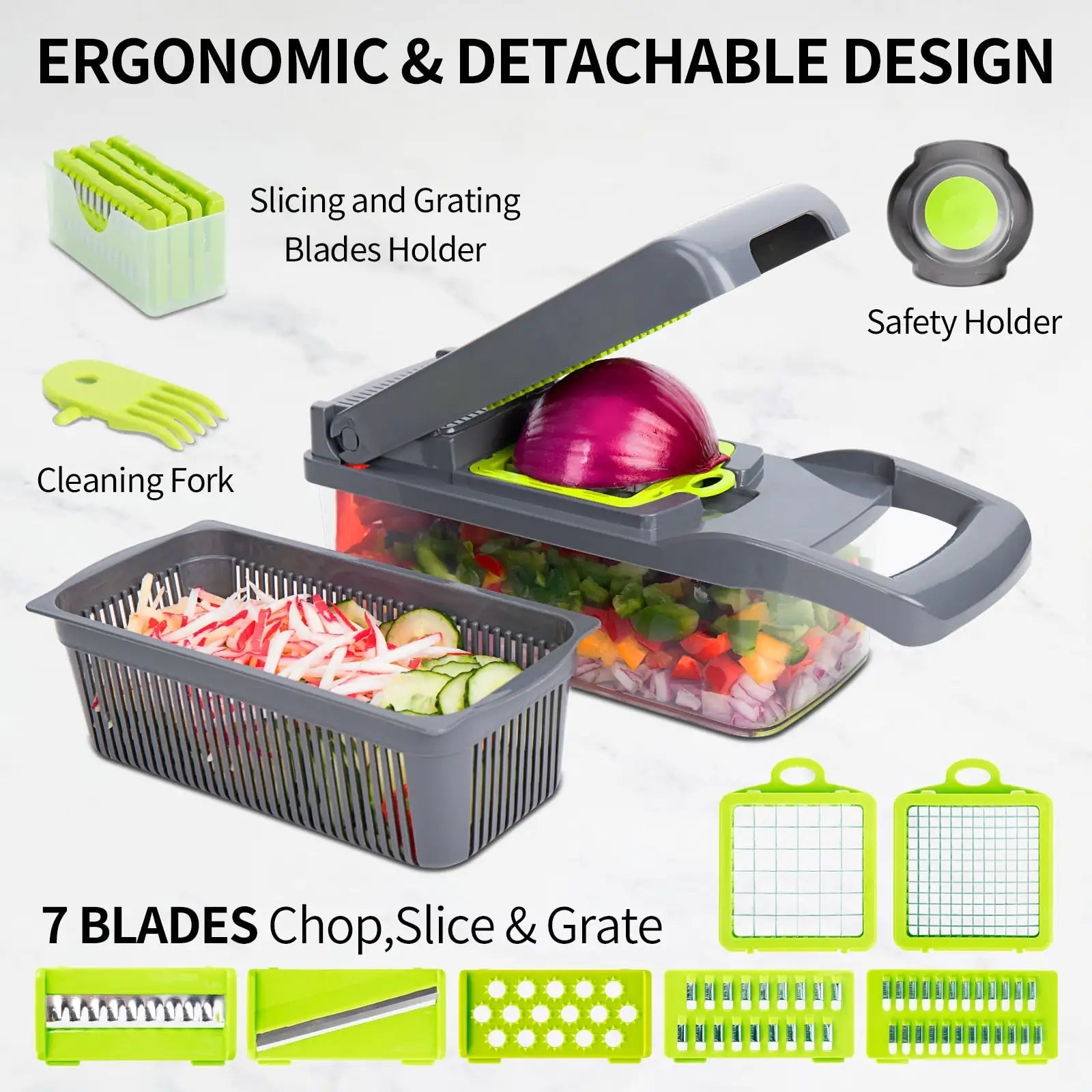 10 in 1 Multifunctional Cutter Shredder Slicer - Anti Spier - Anti Spier - 