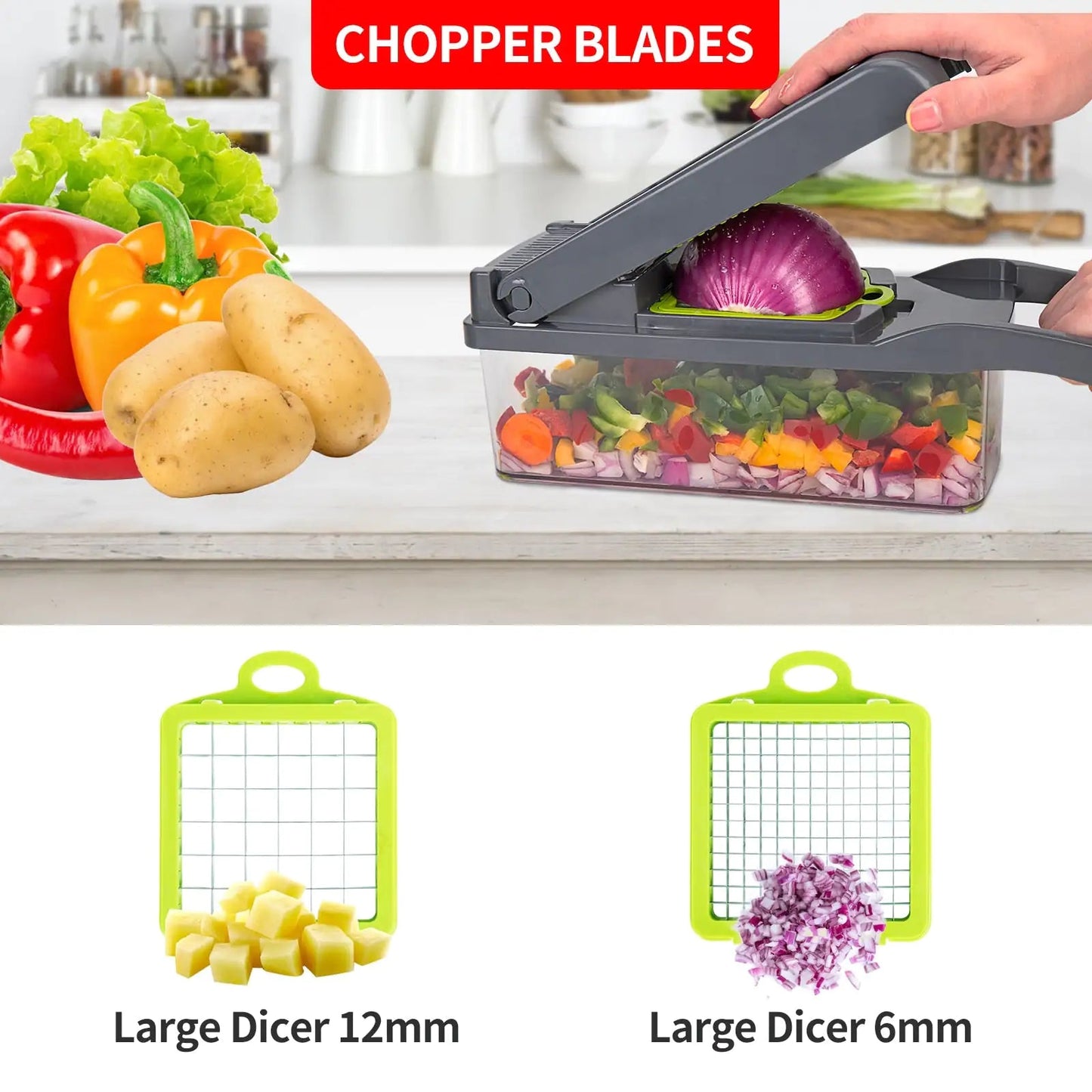 10 in 1 Multifunctional Cutter Shredder Slicer - Anti Spier - Anti Spier - 