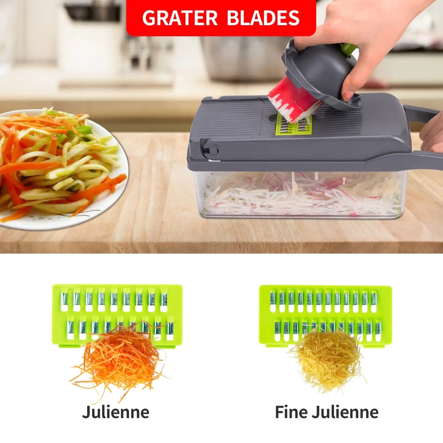 10 in 1 Multifunctional Cutter Shredder Slicer - Anti Spier - Anti Spier - 