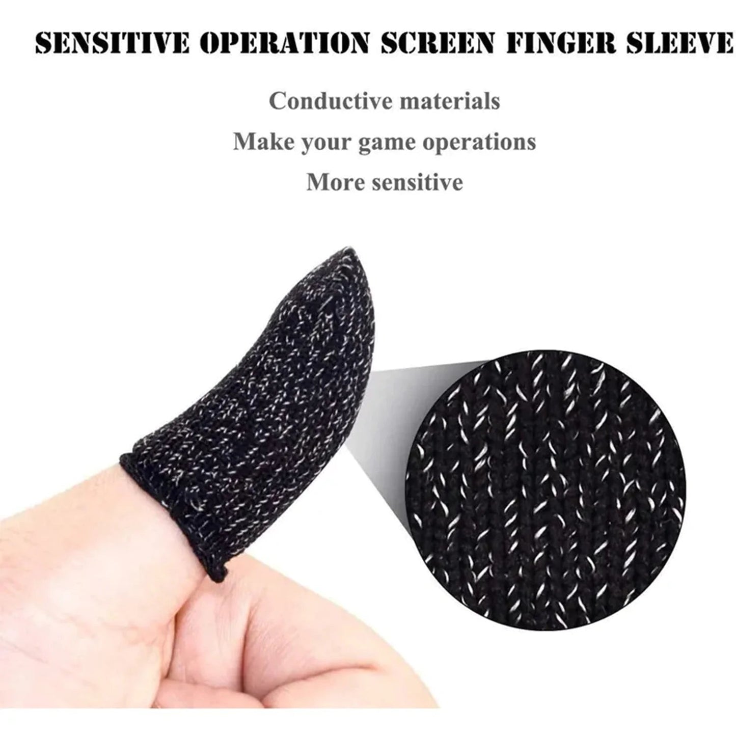 10 Pcs Screen PUBG Gaming Finger Sleeve Game Controller Mobile Sweatproof Gloves - Anti Spier - Anti Spier - 