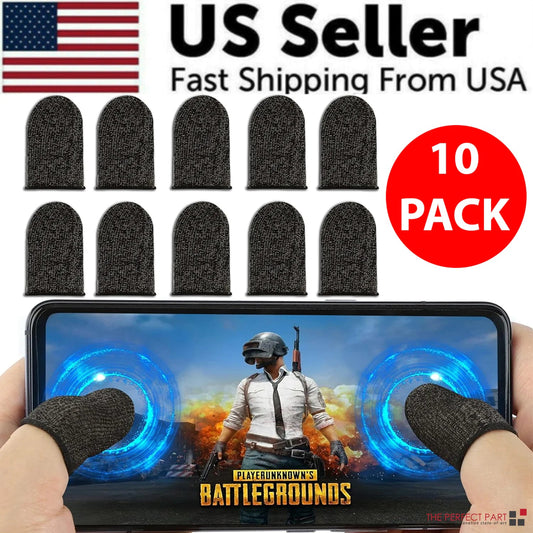 10 Pcs Screen PUBG Gaming Finger Sleeve Game Controller Mobile Sweatproof Gloves - Anti Spier - Anti Spier - 