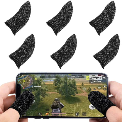 10 Pcs Screen PUBG Gaming Finger Sleeve Game Controller Mobile Sweatproof Gloves - Anti Spier - Anti Spier - 