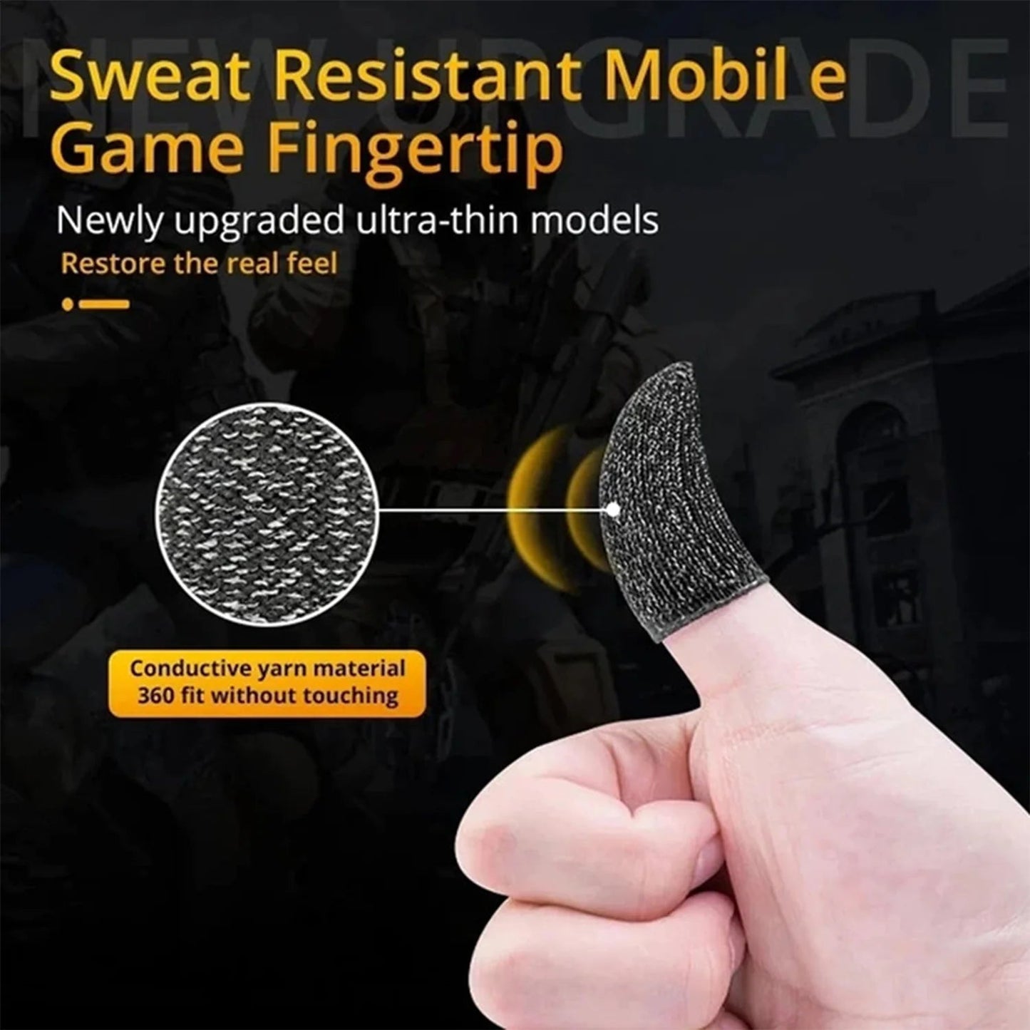 10 Pcs Screen PUBG Gaming Finger Sleeve Game Controller Mobile Sweatproof Gloves - Anti Spier - Anti Spier - 