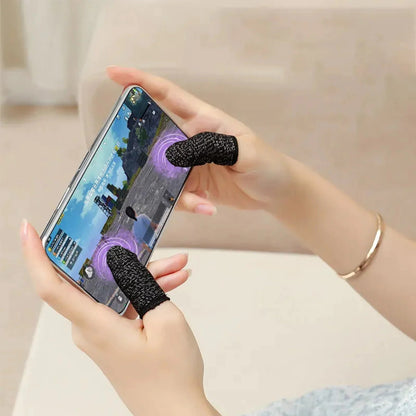 10 Pcs Screen PUBG Gaming Finger Sleeve Game Controller Mobile Sweatproof Gloves - Anti Spier - Anti Spier - 