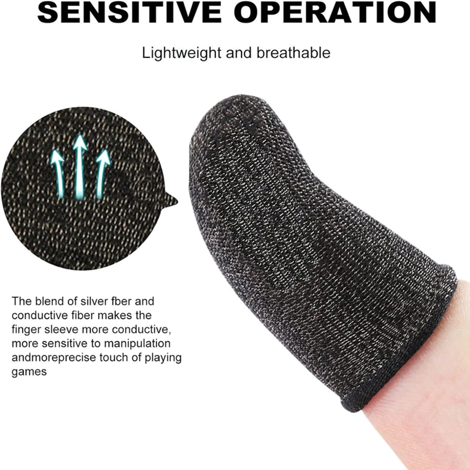 10 Pcs Screen PUBG Gaming Finger Sleeve Game Controller Mobile Sweatproof Gloves - Anti Spier - Anti Spier - 