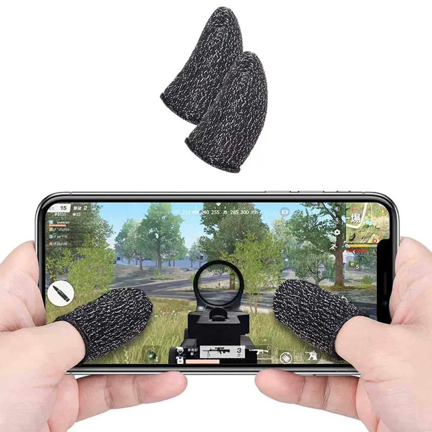 10 Pcs Screen PUBG Gaming Finger Sleeve Game Controller Mobile Sweatproof Gloves - Anti Spier - Anti Spier - 