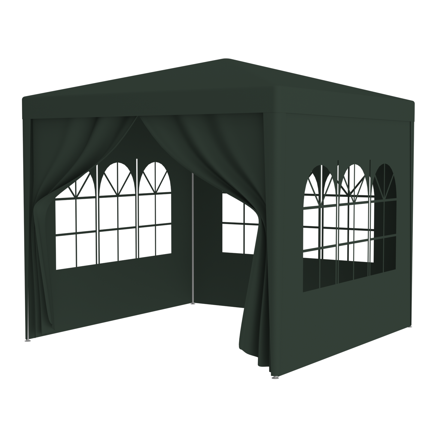 10'x10' Party Tent Outdoor Heavy Duty Gazebo Wedding Canopy + 4 Removable Walls ,Green by Dropsure