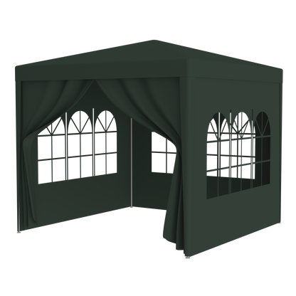 10'x10' Party Tent Outdoor Heavy Duty Gazebo Wedding Canopy + 4 Removable Walls ,Green by Dropsure