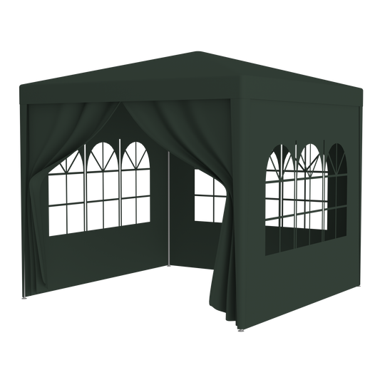 10'x10' Party Tent Outdoor Heavy Duty Gazebo Wedding Canopy + 4 Removable Walls ,Green by Dropsure