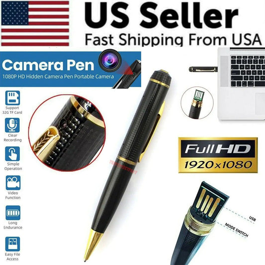 1080P HD Pocket Pen Camera Hidden Cam Mini Body Video Recorder DVR Security USB - Anti Spier - Anti Spier - 