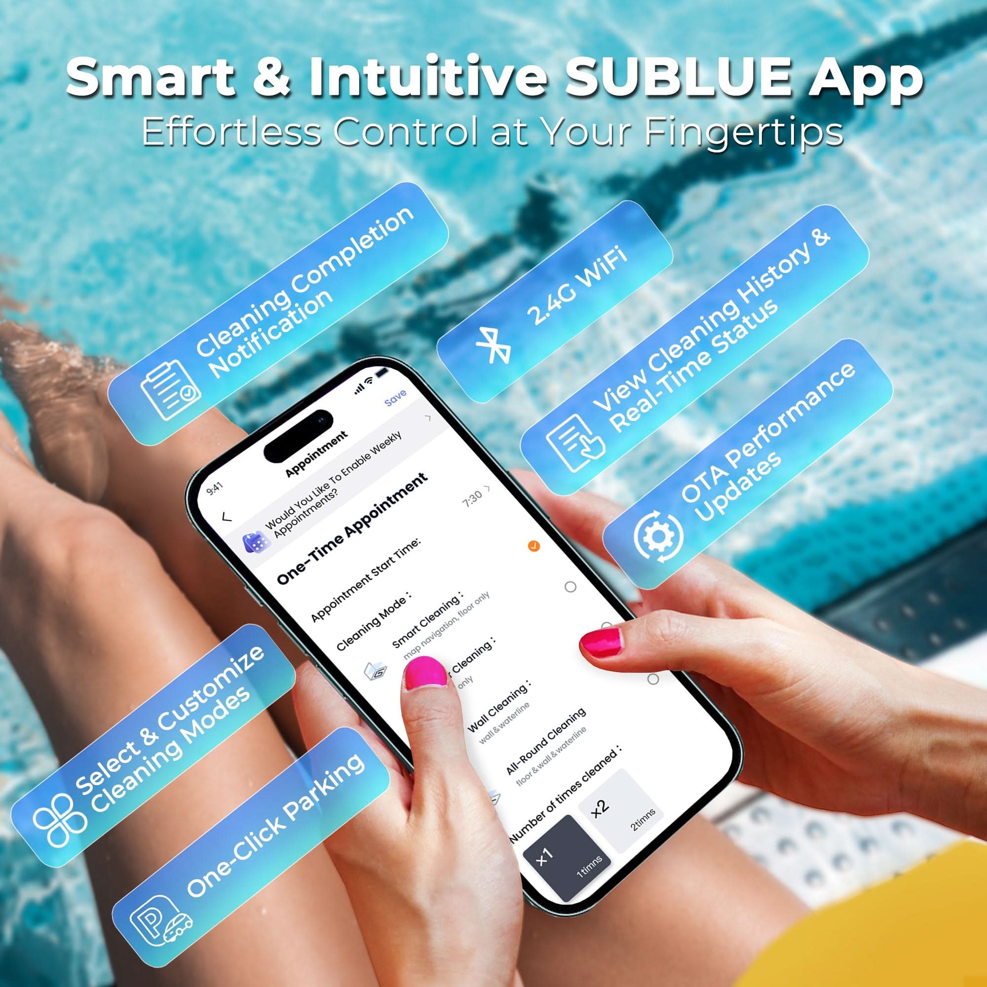BN Pro Robotic Pool Cleaner by Sublue Underwater Scooter