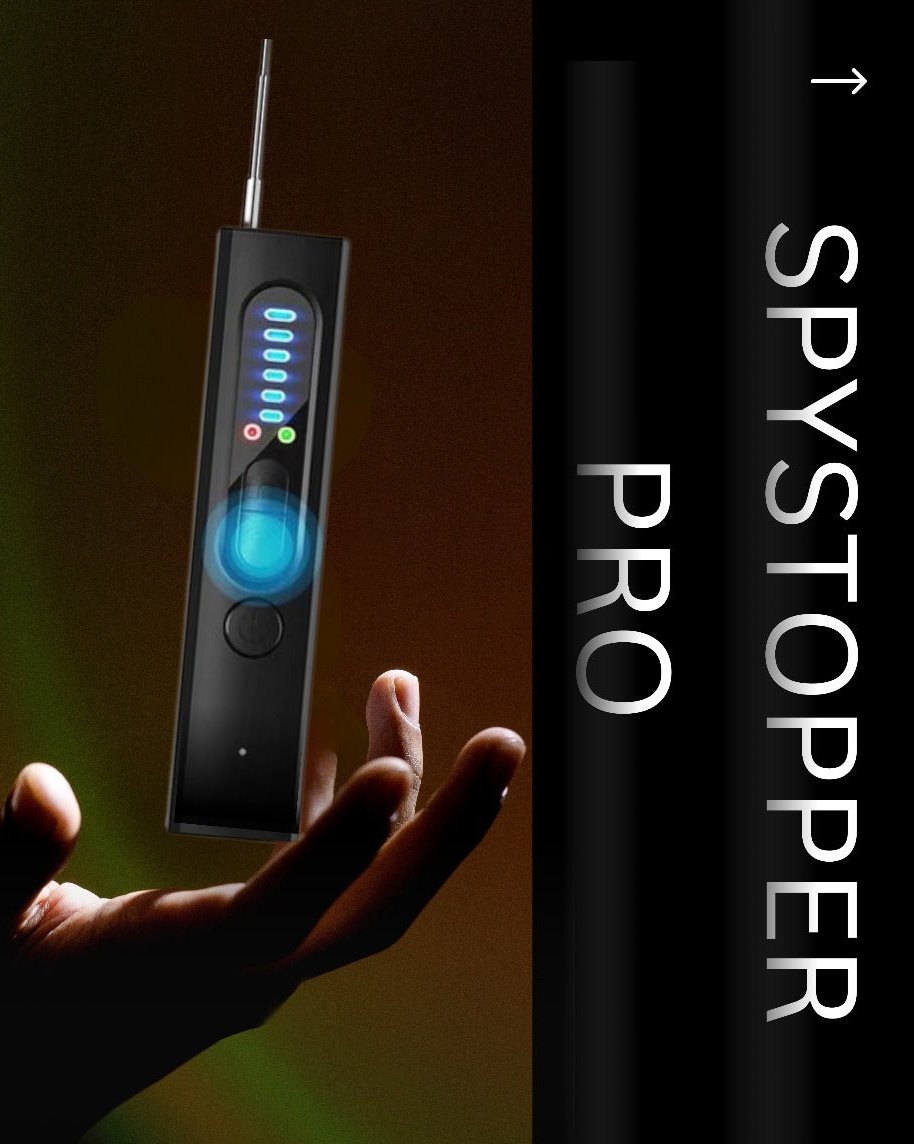 Spystopper Pro - Instant Hidden camera, microphone, gps surveillance tracker detector - Anti Spier 