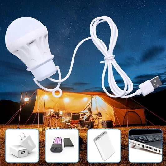 1/2pc 3W/5W/7W Usb Bulb Light Portable Lamp Led for Hiking Camping Tent Travel Work with Notebook Christmas for Home - Anti Spier - Anti Spier - 