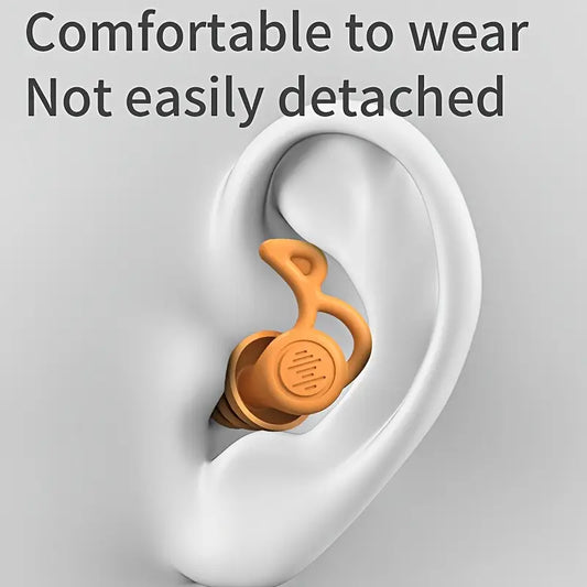 Silicone Noise-Canceling Earplugs for Sleeping - Reusable, Snore & Swimming Comfort, Quiet Night's Rest