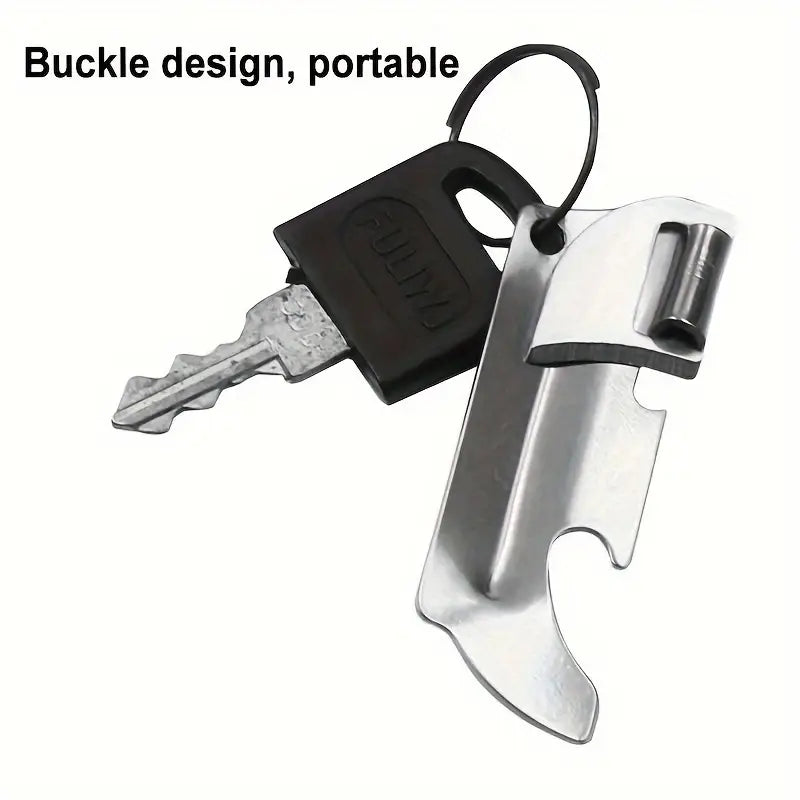 Stainless Steel Bottle Opener | 3pcs Stainless Steel Folding Bottle Opener Set | Versatile Manual, Ideal for Camping and Everyday Use, Includes 3 Interchangeable Grips, Camping Essentials, Sleek Metallic Finish, Durable Construction, Camping Accessories