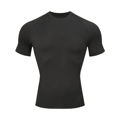 Sports tights Sports running quick drying T-shirt men breathable elastic short sleeve fitness wear men