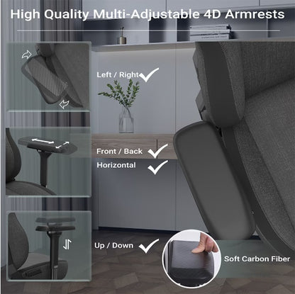 Lumbar Support, Flip Armrests, Headrests, Desk Chairs