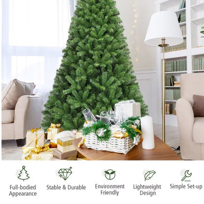 1 Pc 6 7.5 9 Feet Premium Artificial Hinged PVC Christmas Tree With Metal Stand Eye Catching Design Unlit Tree