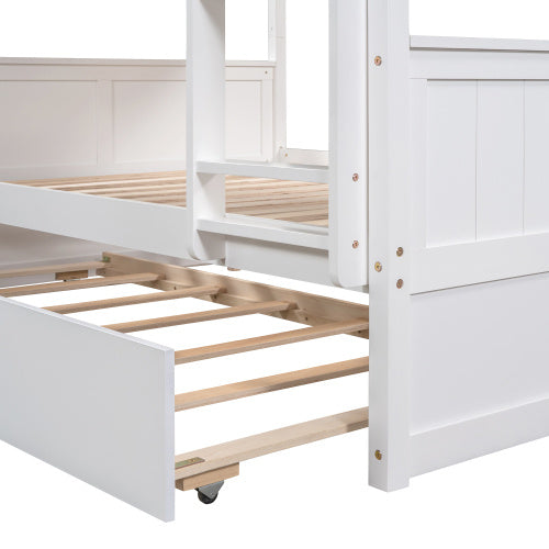 Full Over Full Bunk Bed With Twin Size Trundle