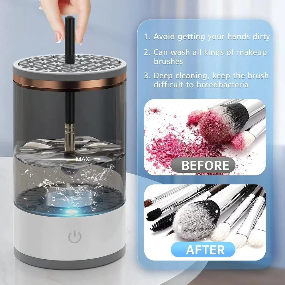 Automatic Brush Cleaner Electric Makeup Brush Cleaning Machine Fast Clean Dryer