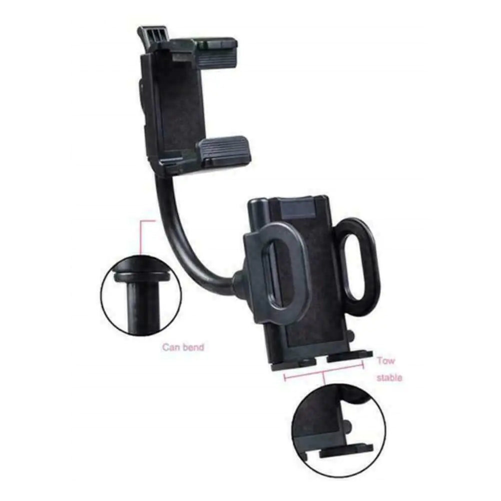 Universal 360° Car Rearview Mirror Mount Stand Holder Cradle For Cell Phone GPS