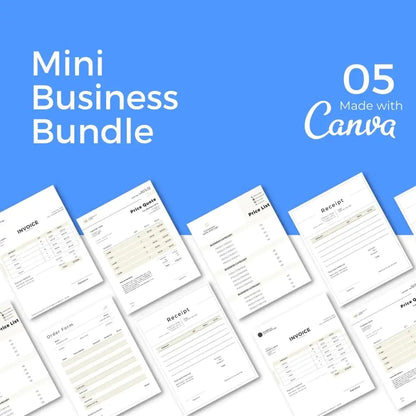 Downloadable 5 Page Business Template Bundle Style #2