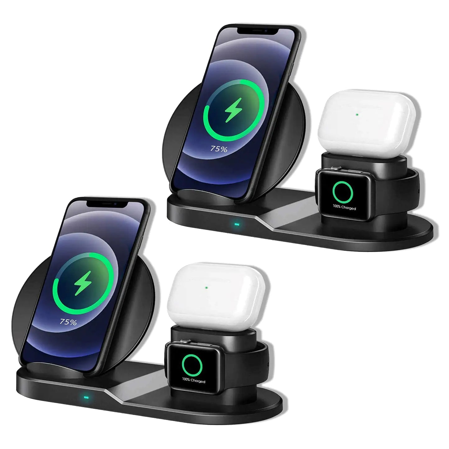 5 Core Wireless Charging Station  10W 3 in 1 Fast Phone Watch Earpod Wireless Charging Stand