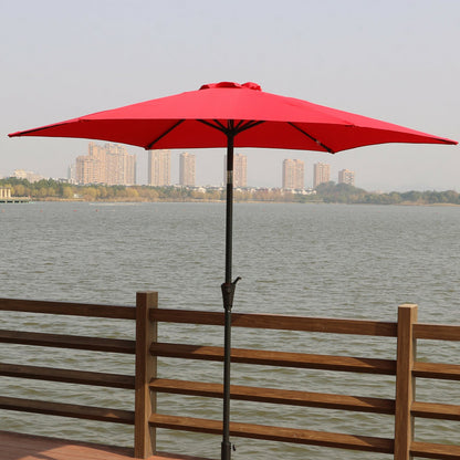 9' Pole Umbrella With Carry Bag, Creme by Dropsure