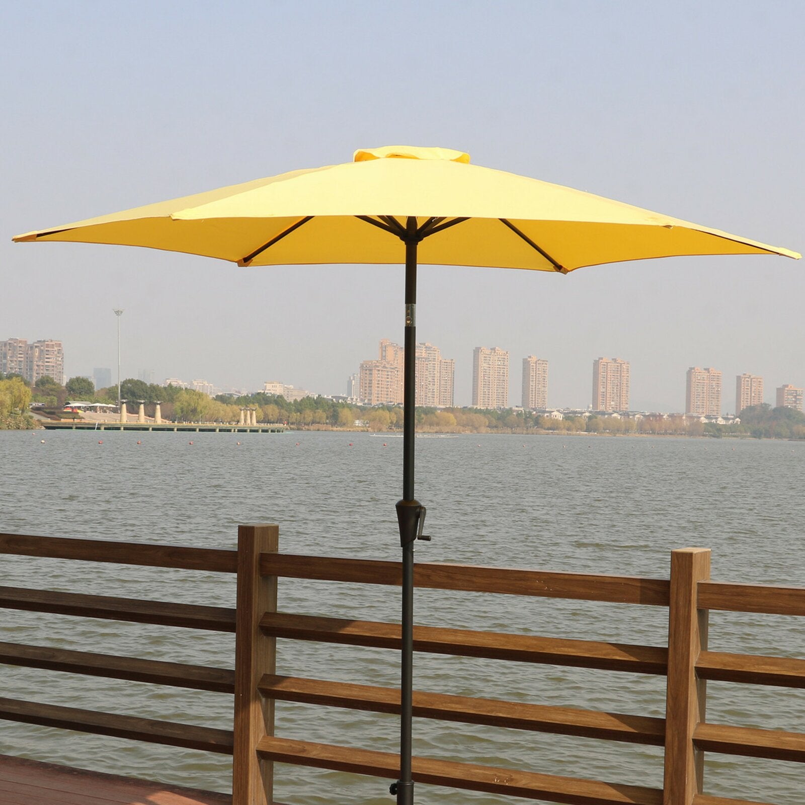 9' Pole Umbrella With Carry Bag, Red by Dropsure