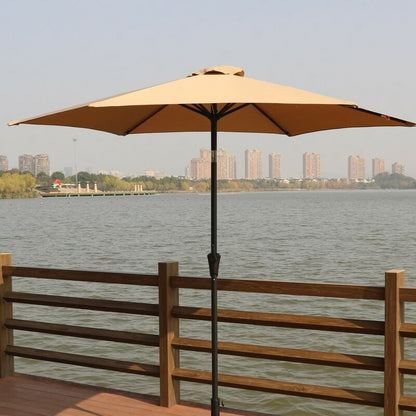 9' Pole Umbrella With Carry Bag, Creme by Dropsure