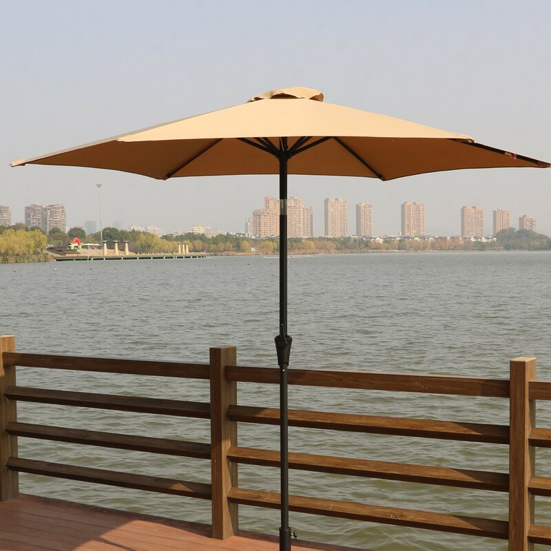 9' Pole Umbrella With Carry Bag, Red by Dropsure