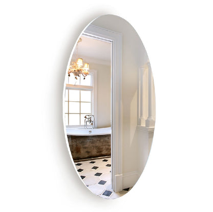 Frameless Beveled Wall Mounted Bathroom Mirror, HD Makeup Mirror, 25" Round Mirror by Dropsure