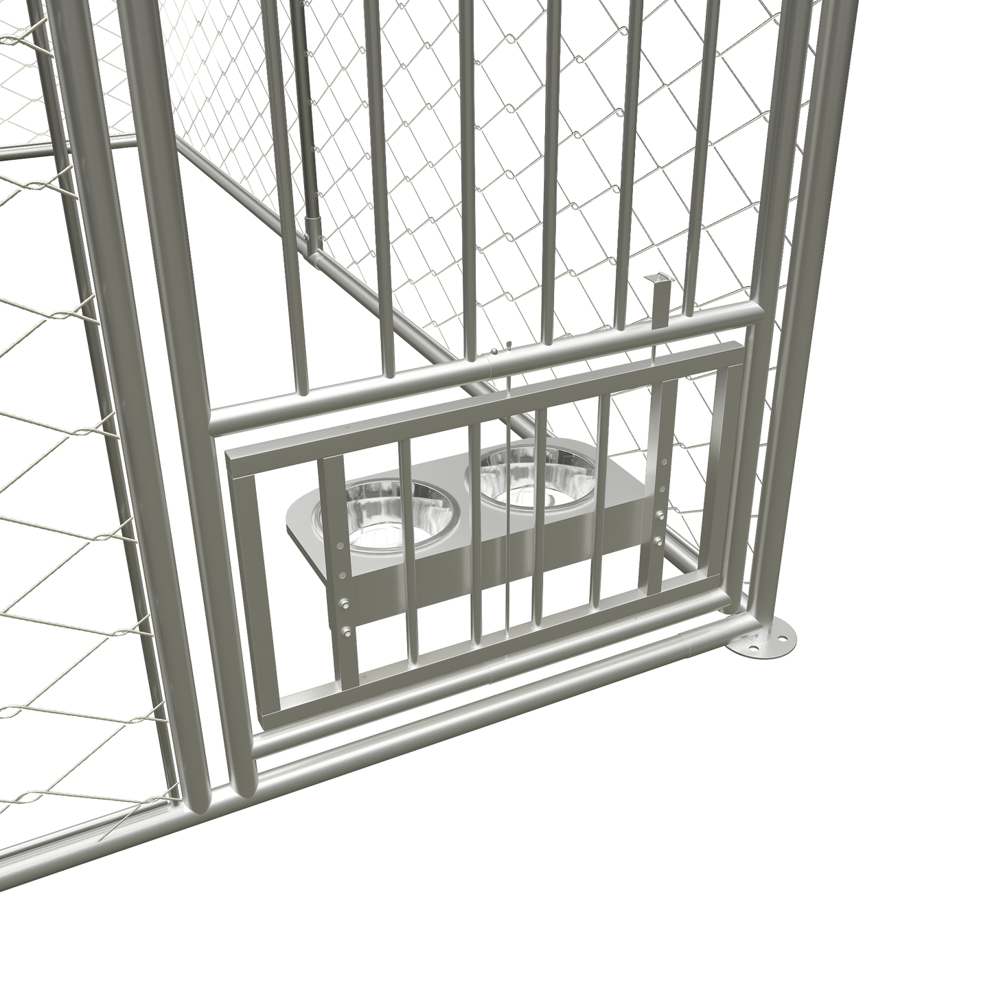 Large outdoor kennel, heavy duty outdoor fenced dog cage with swivel feeder, outdoor dog playpen with waterproof UV protection cover and safety lock,10' W x 10' D x 5' H. by Dropsure
