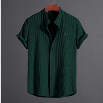 Men's summer new men men's short sleeve solid color men's shirt top