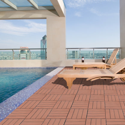 Wood Plastic Composite Deck Tiles Set Of 20