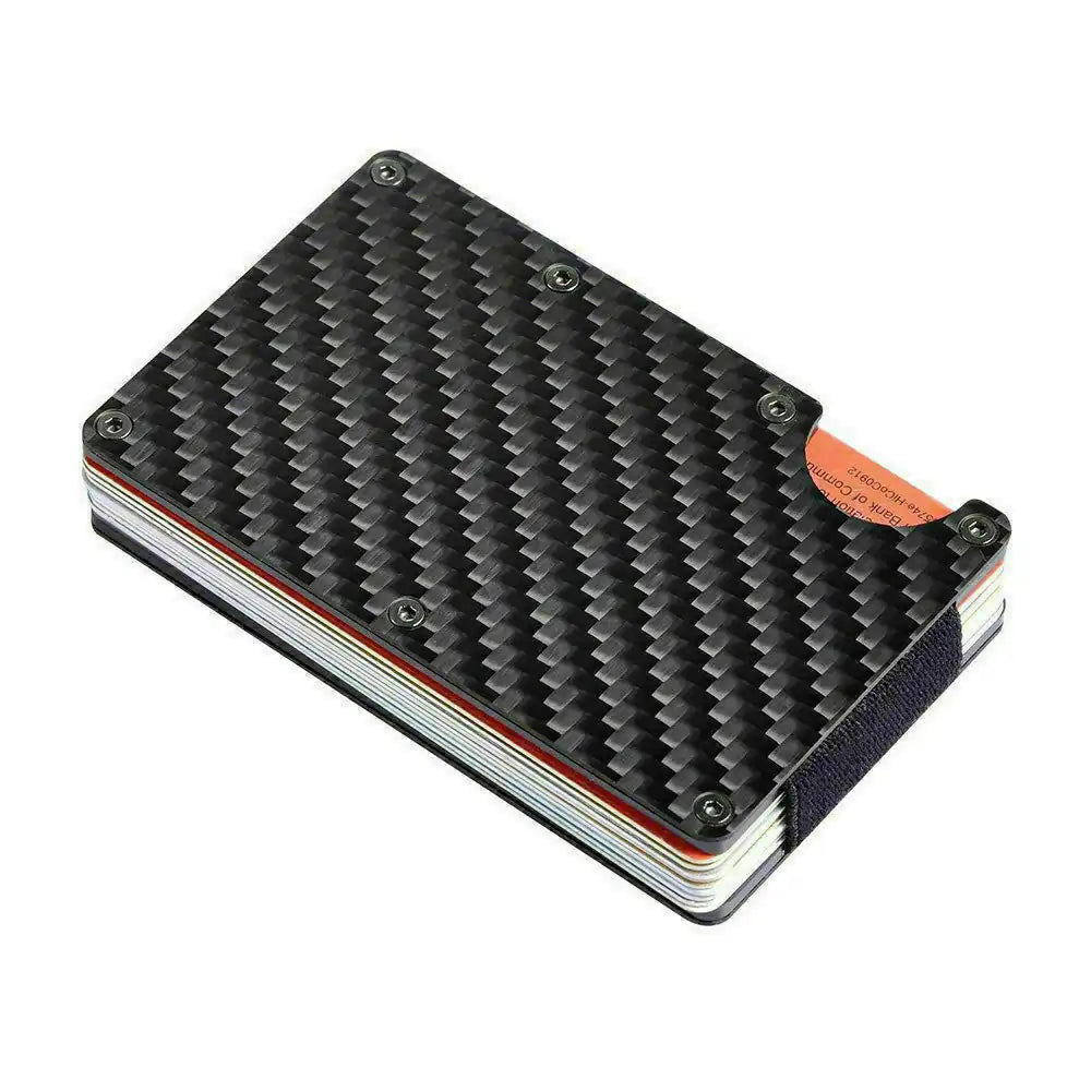 RFID Blocking Carbon Fiber WalletAnti Spier Anti SpierMen's RFID Blocking Carbon Fiber WalletProduct Description:
【RFID Blocking】This can prevent your credit card information from being read by a thief, scan devices, and ensure your private property informa