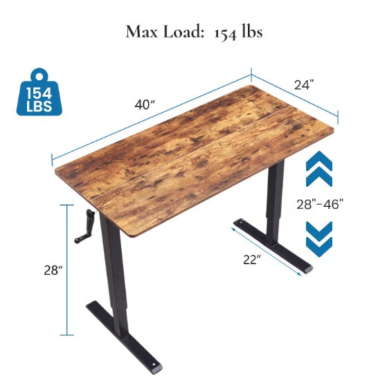 Hand-cranked Adjustable Desk