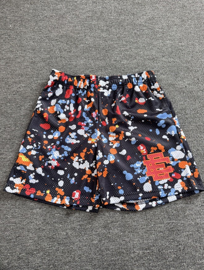 American-style knee-length pants EE sunrise oil painting style mesh capri pants quick-drying shorts for men