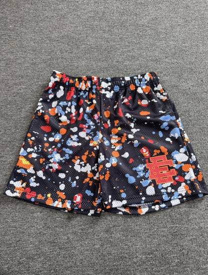 American-style knee-length pants EE sunrise oil painting style mesh capri pants quick-drying shorts for men