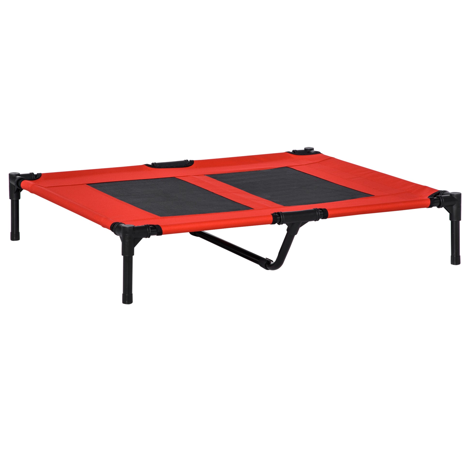 PawHut 36" x 30" Elevated Cooling Summer Dog Cot Pet Bed With Mesh Ventilation - Red by Dropsure