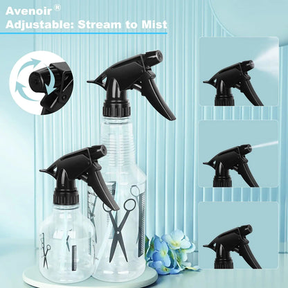 Mister Spray Bottle, 250ml & 500ml Adjustable Spray Storage Container for Hair, Plant and Home Cleaning 250ml & 500ml Bottle