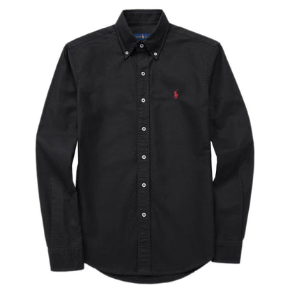 The same style RL Ralph all horse logo embroidered long-sleeved shirt, pure cotton men's POLO shirt with lapels