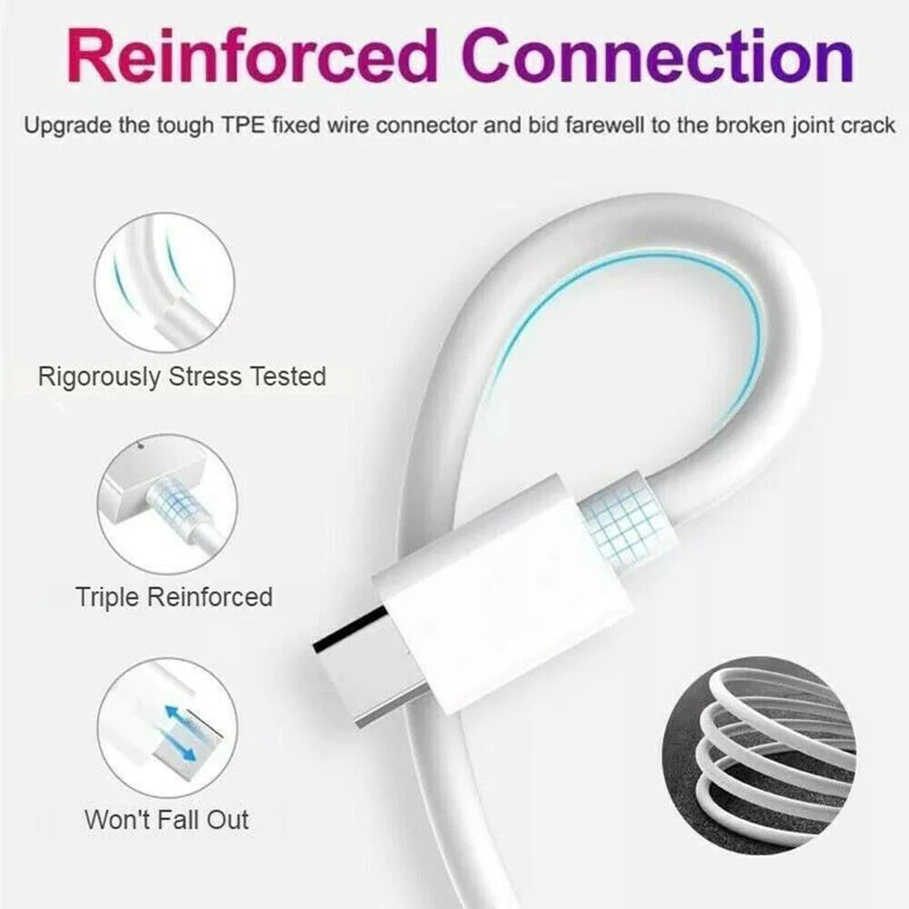 6FT USB-C to USB-C Fast Charger Type C Cable - Anti Spier 