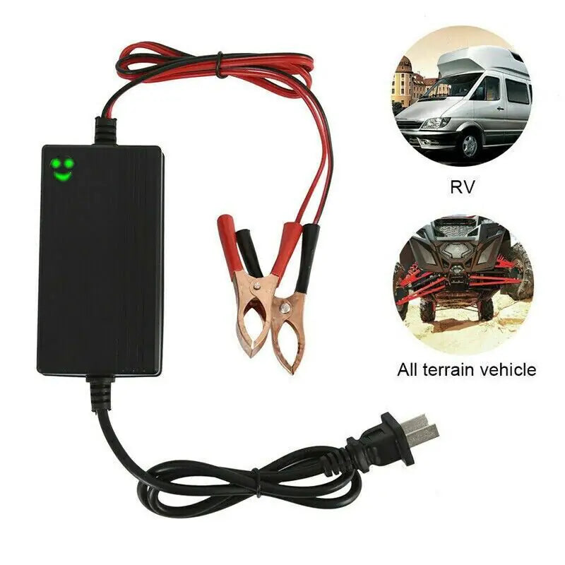 Portable 12V Auto Car Battery Charger Truck Trickle Maintainer Boat Motorcycle