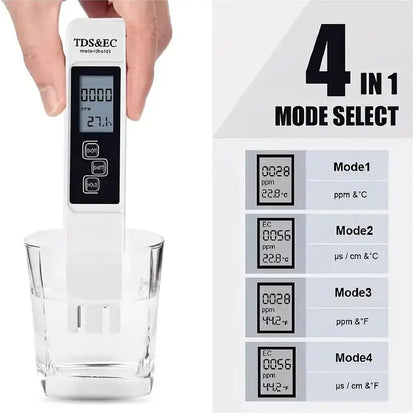 Digital Water Tester - 4 Modes for Accurate Testing