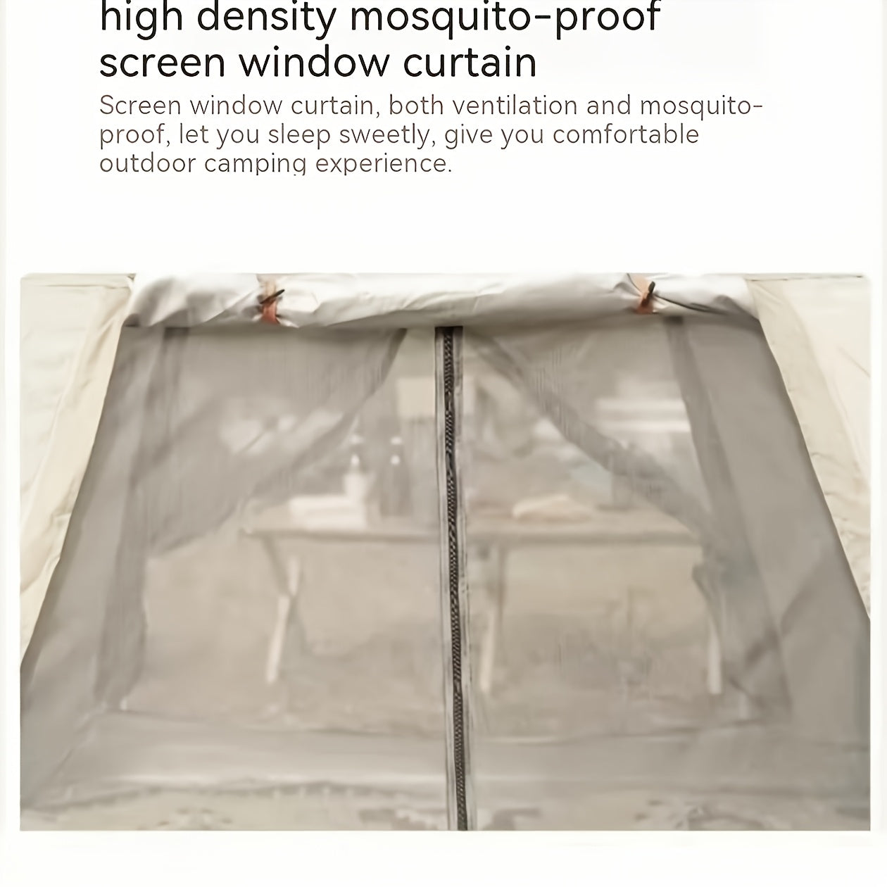2-3 Person Family Camping Tent with Awning - Quick to Set Up, Windproof, All-Season Design with Mosquito Screen and UV Protection, Durable Oxford Fabric, Beige Multi-Layer Sunshade, Perfect for Outdoo by Dropsure