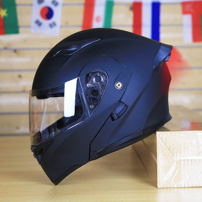 DOT Racing Motorcycle Helmet Full Face Dirt Bike Flip Up ATV  LED Lighting